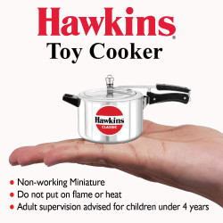 Hawkins Toy Cooker Stainless Steel Miniature Model Gift Toy for Kids