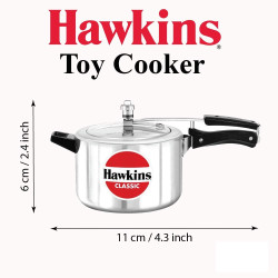 Hawkins Toy Cooker Stainless Steel Miniature Model Gift Toy for Kids